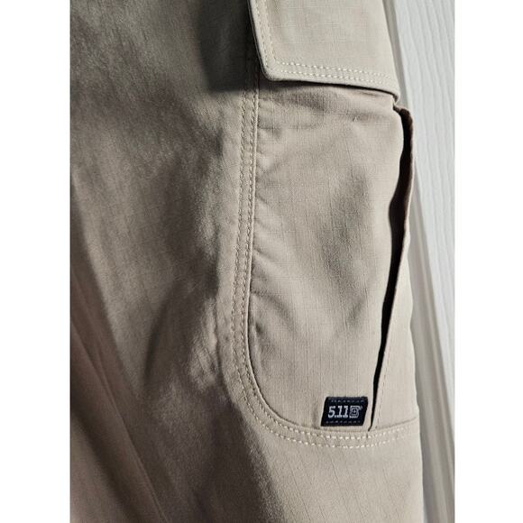 5.11 Tactical Series Cargo Pants Size 42x30 Beige RN109614 Stretch Waist**READ** - Picture 11 of 13